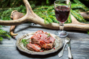 Halal lamb shoulder, beef shin, oxtail and shanks laid out for autumn and winter slow cooking