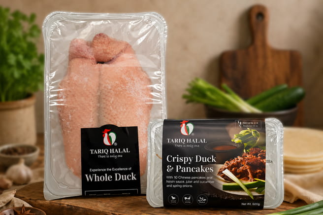 Exotic Exotic halal meats and specialty products displayed at Tariq Halal UK