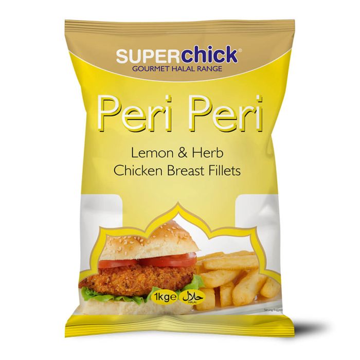Picture of SUPERCHICK PERI PERI LEMON & HERB CHICKEN FILLETS Picture of SUPERCHICK PERI PERI LEMON & HERB CHICKEN FILLETS