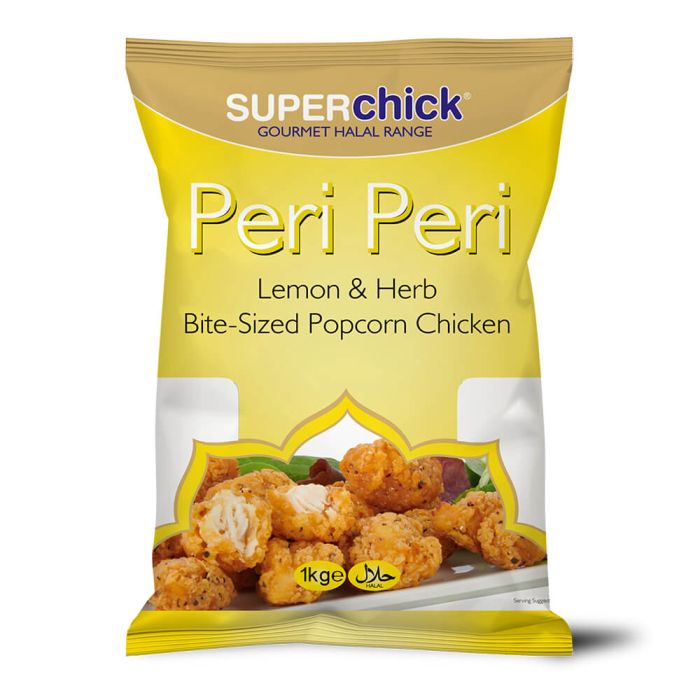 Picture of SUPERCHICK PERI PERI LEMON & HERB CHICKEN POPCORN Picture of SUPERCHICK PERI PERI LEMON & HERB CHICKEN POPCORN