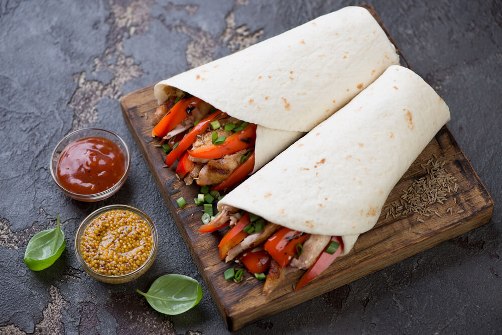 BBQ Chicken Wrap with Herb Slaw