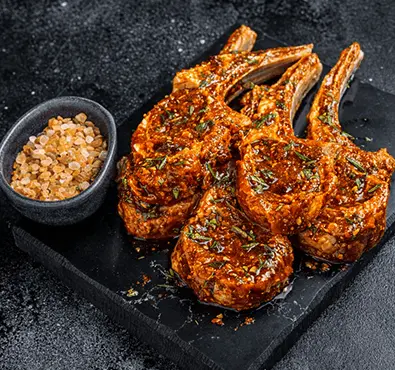 Halal marinated lamb chops seasoned fresh — order online UK delivery
